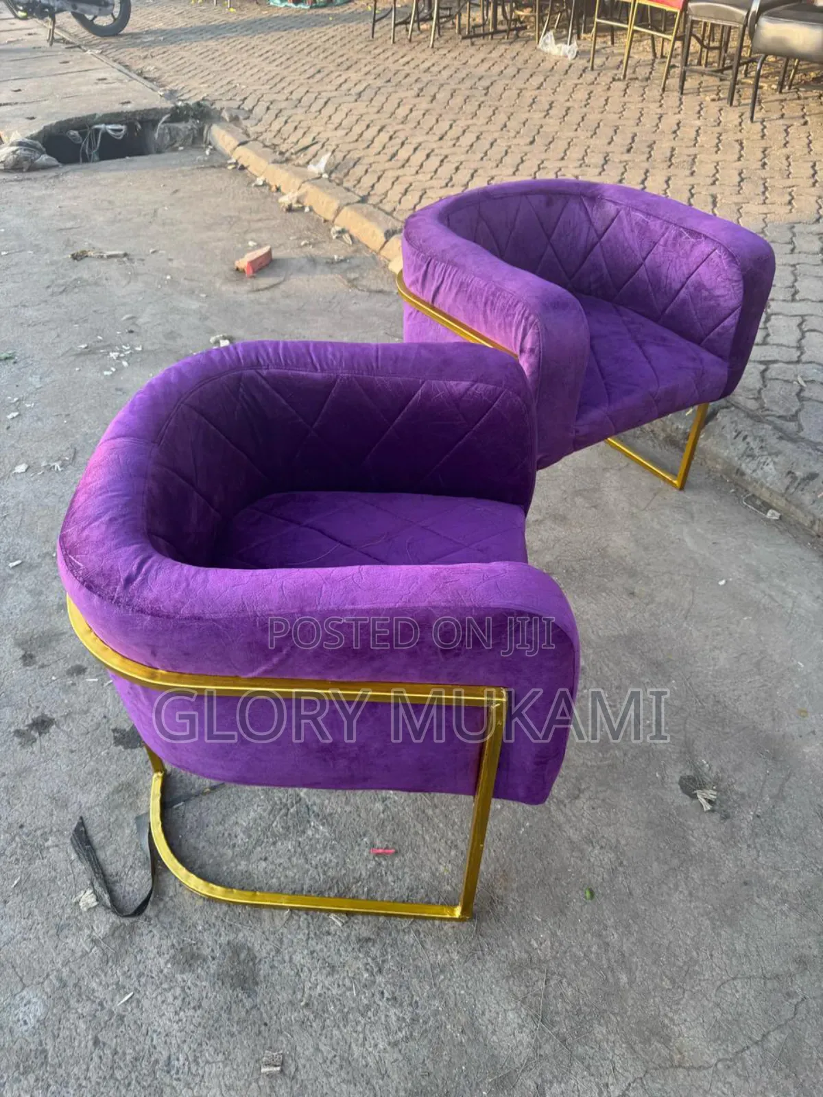 Purple Syling Manicure Styling Chairs