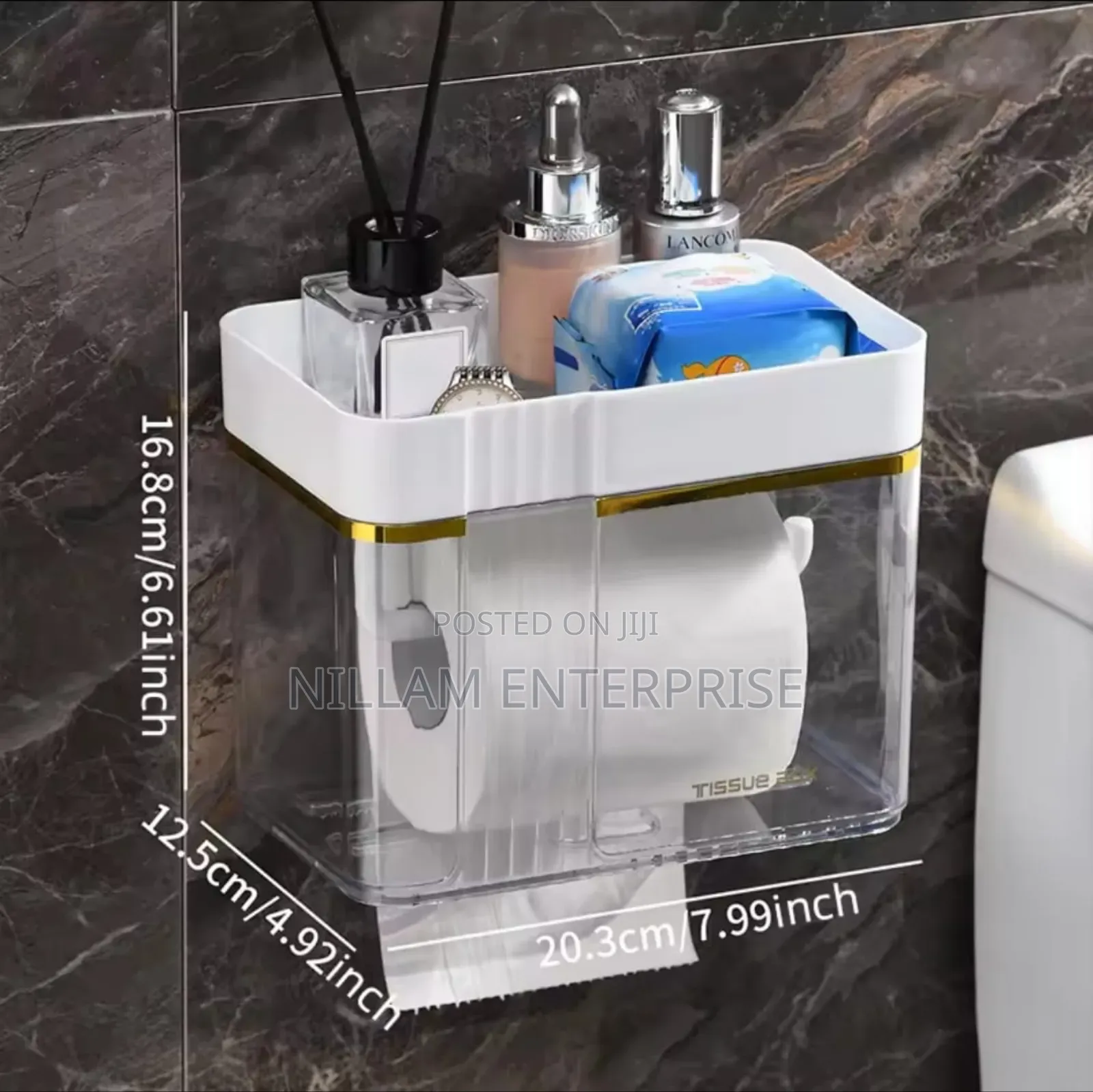 Luxury Gold Plated Wall Mounted Tissue Box