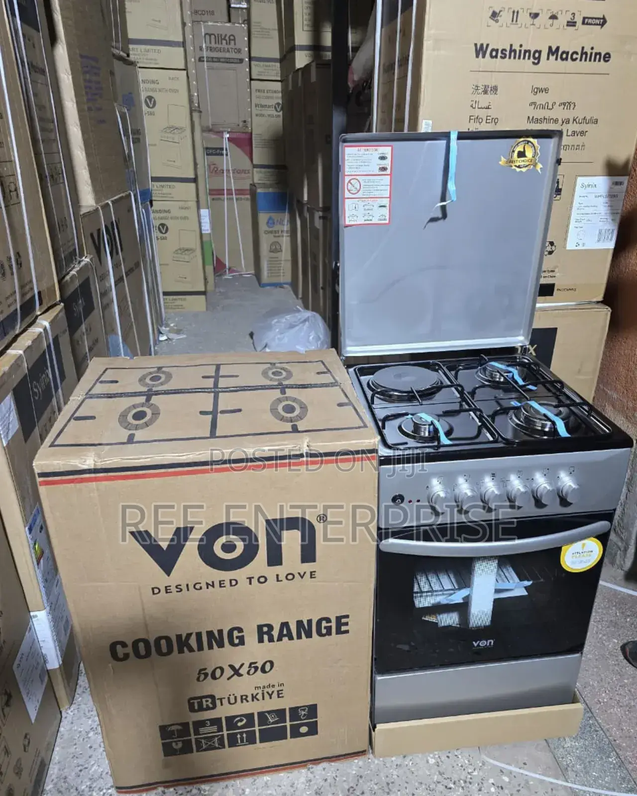 50×50 Von 3+1 Standing Cooker