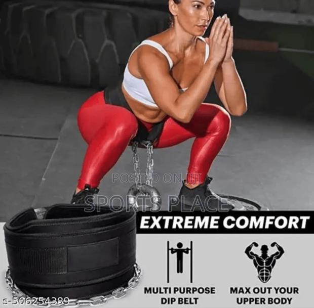 Heavy Duty Dip Belt With Chain for Weightlifting,Pull Upbelt - thumbnail 4