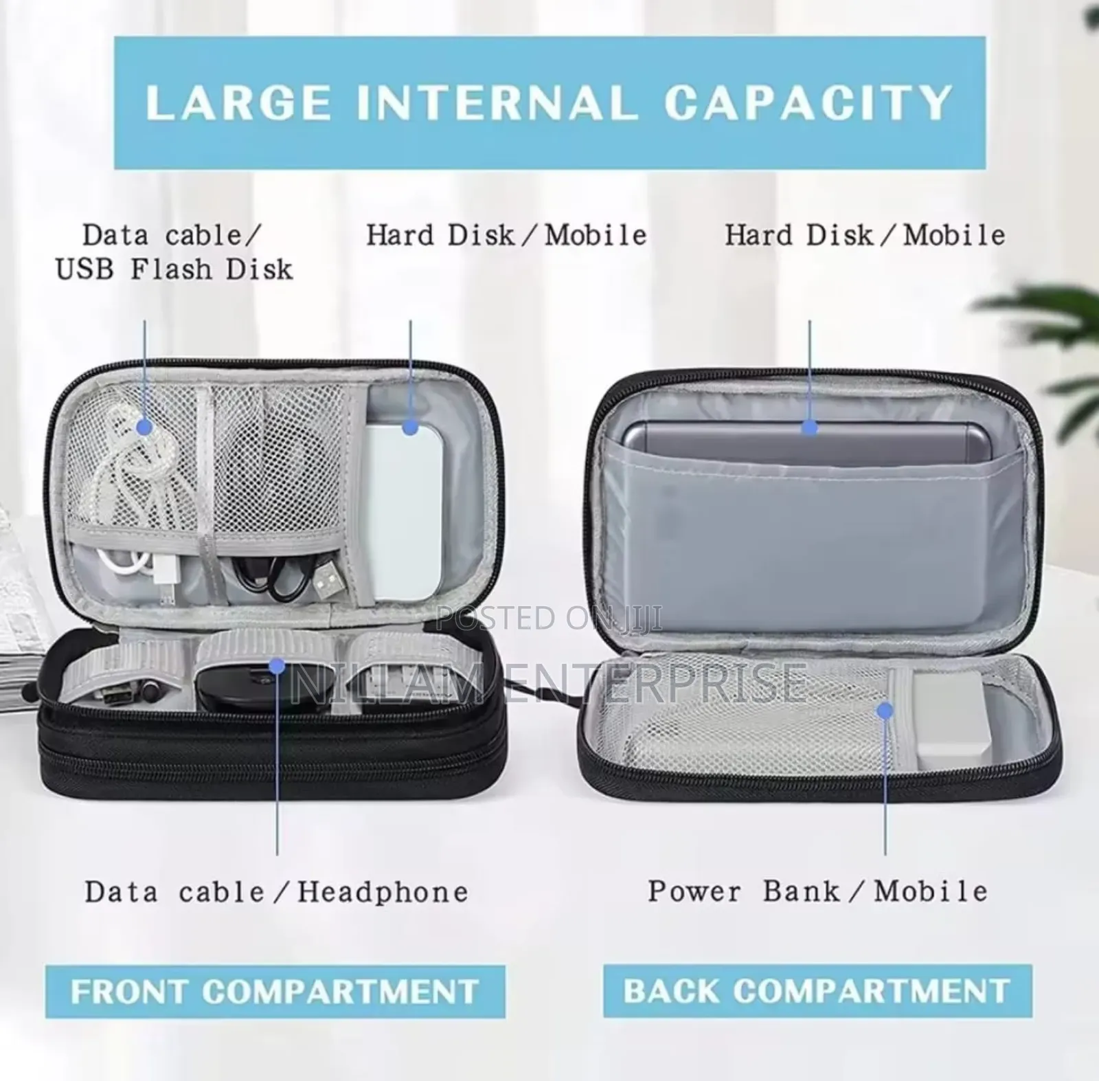 Travel Cable Organizer Bag Portable
