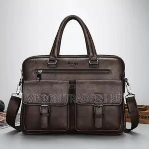 Jeep Baluo Double Pockets Laptop Bag -Coffee