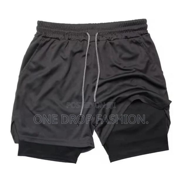 Men Double Layer Shorts 4567 - main view