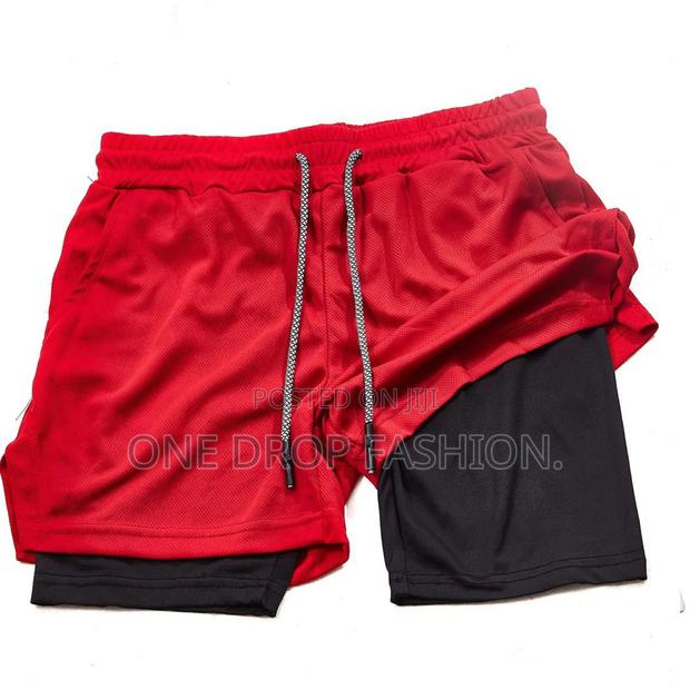 Men Double Layer Shorts 4567 - thumbnail 2