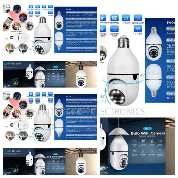 Rotating Wireless Wifi Nanny Camera Bulb - main view