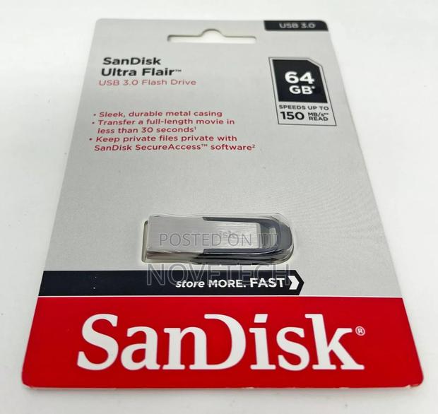 Sandisk 64gb Ultra Flair Usb 3.0 Flash Drive - main view