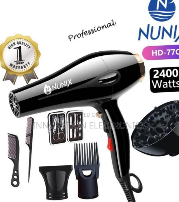 Nunix Hd-77c Commercial Blow Dry Hair Dryer With Accessories