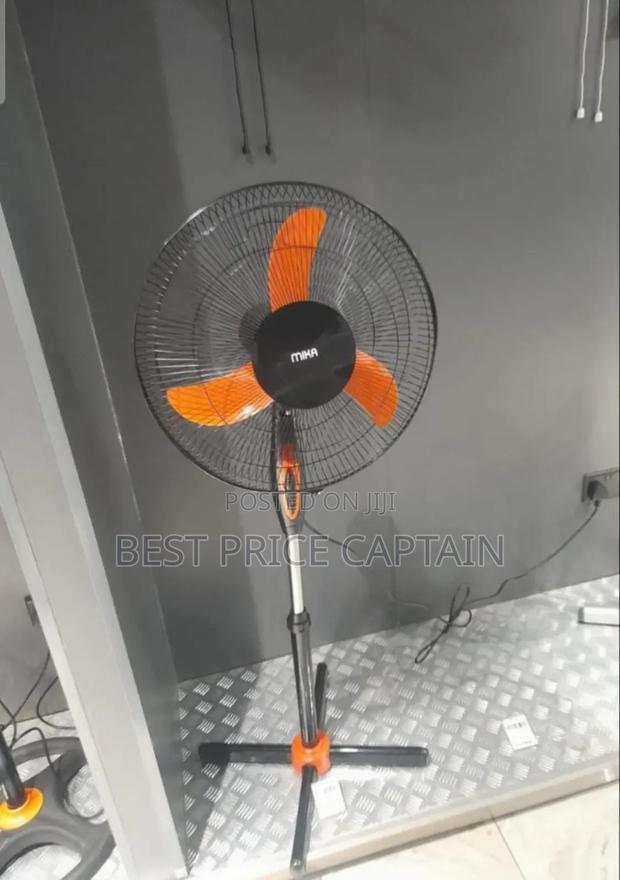 Mika 16 Inches Orange Black Standing Fan - main view