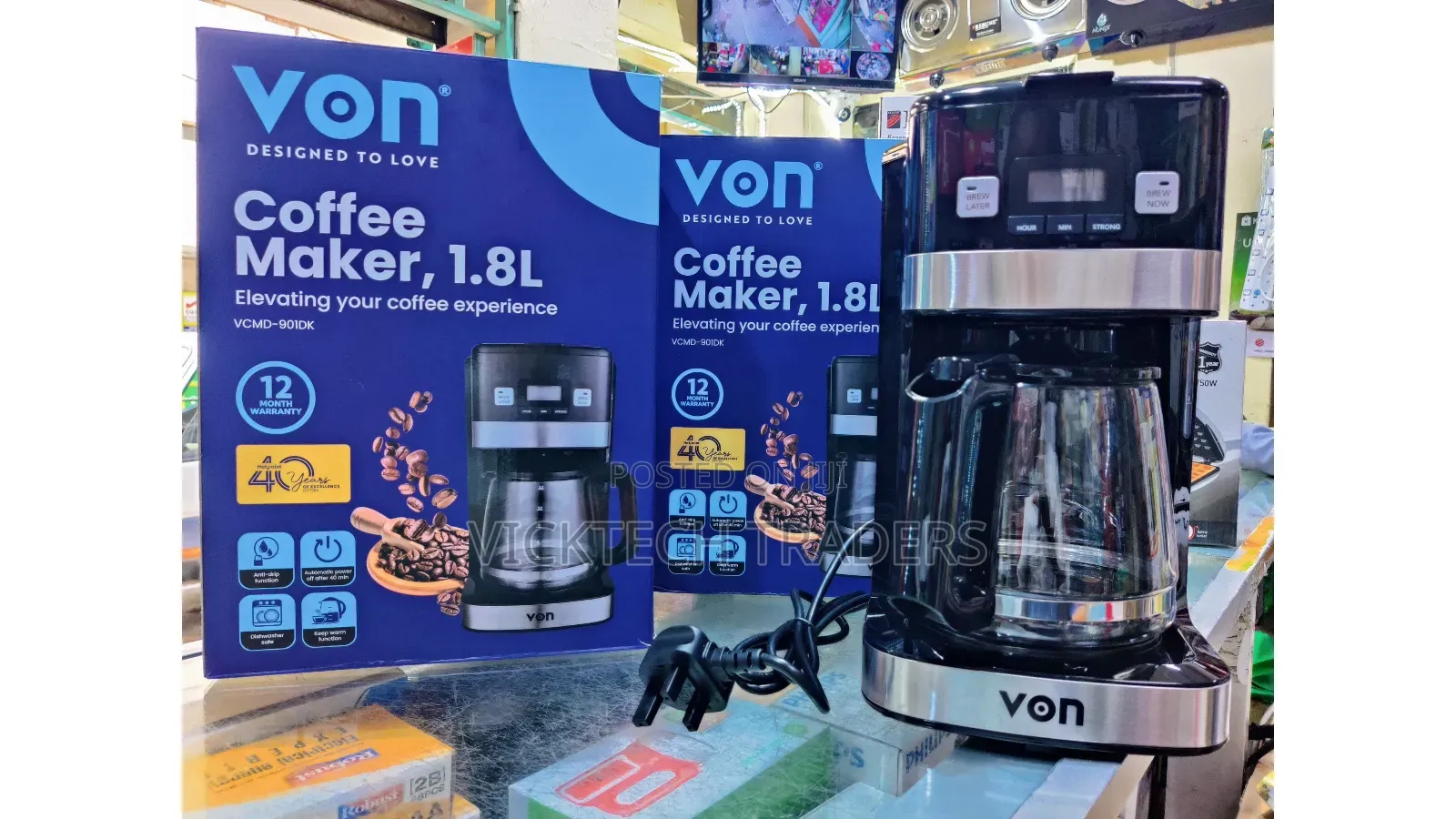 Coffee Maker,Von Digital Coffee Maker With 1yr Warranty