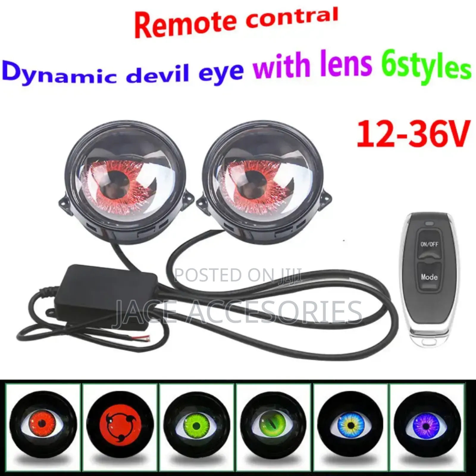 Car Led Demon Angel Eye Decoration