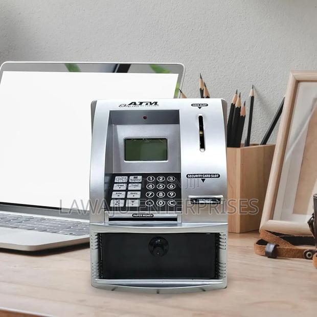 Silver Atm Piggy Bank