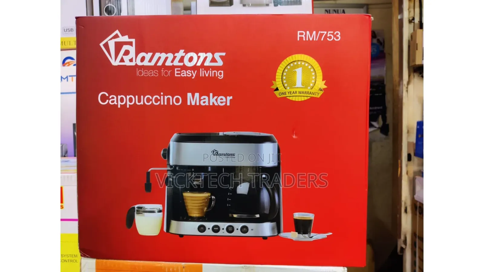 Cappuccino Maker, Ramtons Cappuccino Maker,1yr Warranty