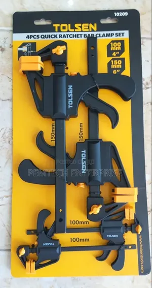 Set of 4 Quick Clamps 4 Inch to 6 Inch Tolsen 10209