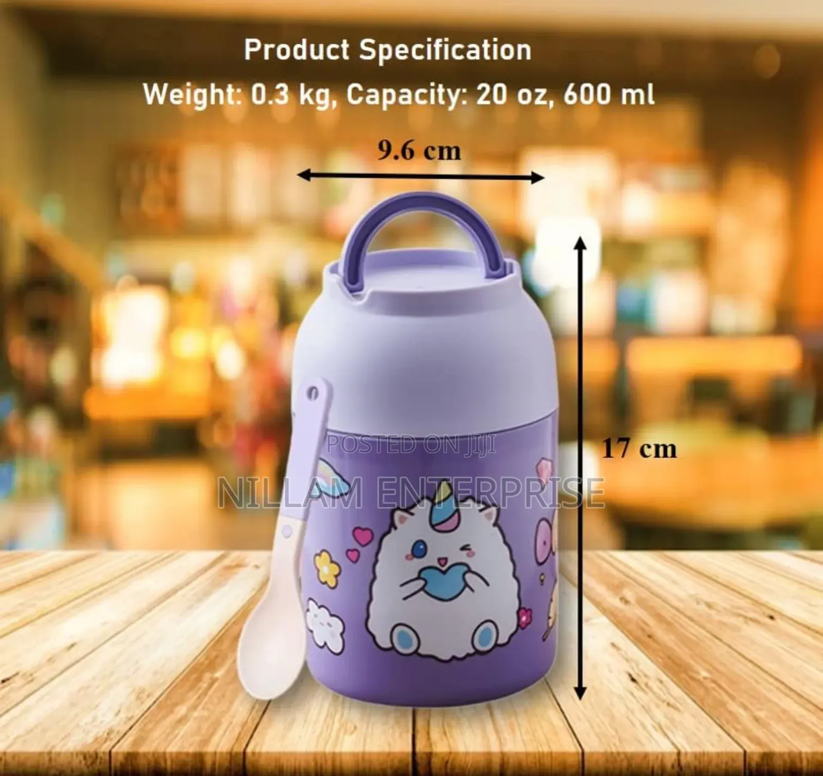*Thermos Food Flask 600ml, Thermos Lunch Box