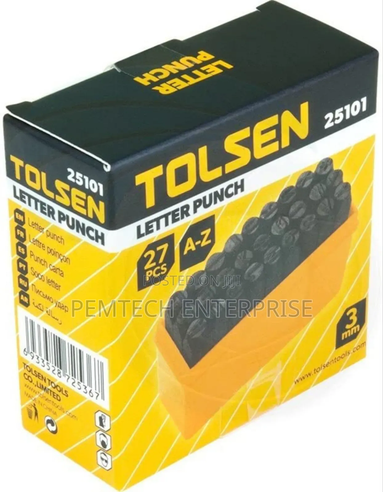 Tolsen 25101 Set of 27 Small Letters 3mm