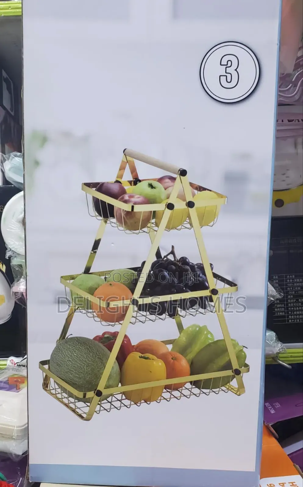 3 Tier Gold Plated Rack