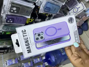 Jetech Magnetic iPhone 14 Pro Max Purple Clear Case