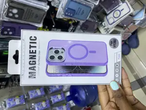 Jetech Magnetic iPhone 14 Pro Max Purple Clear Case
