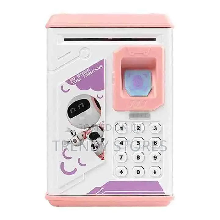 Pink Electric Robot Piggy Bank