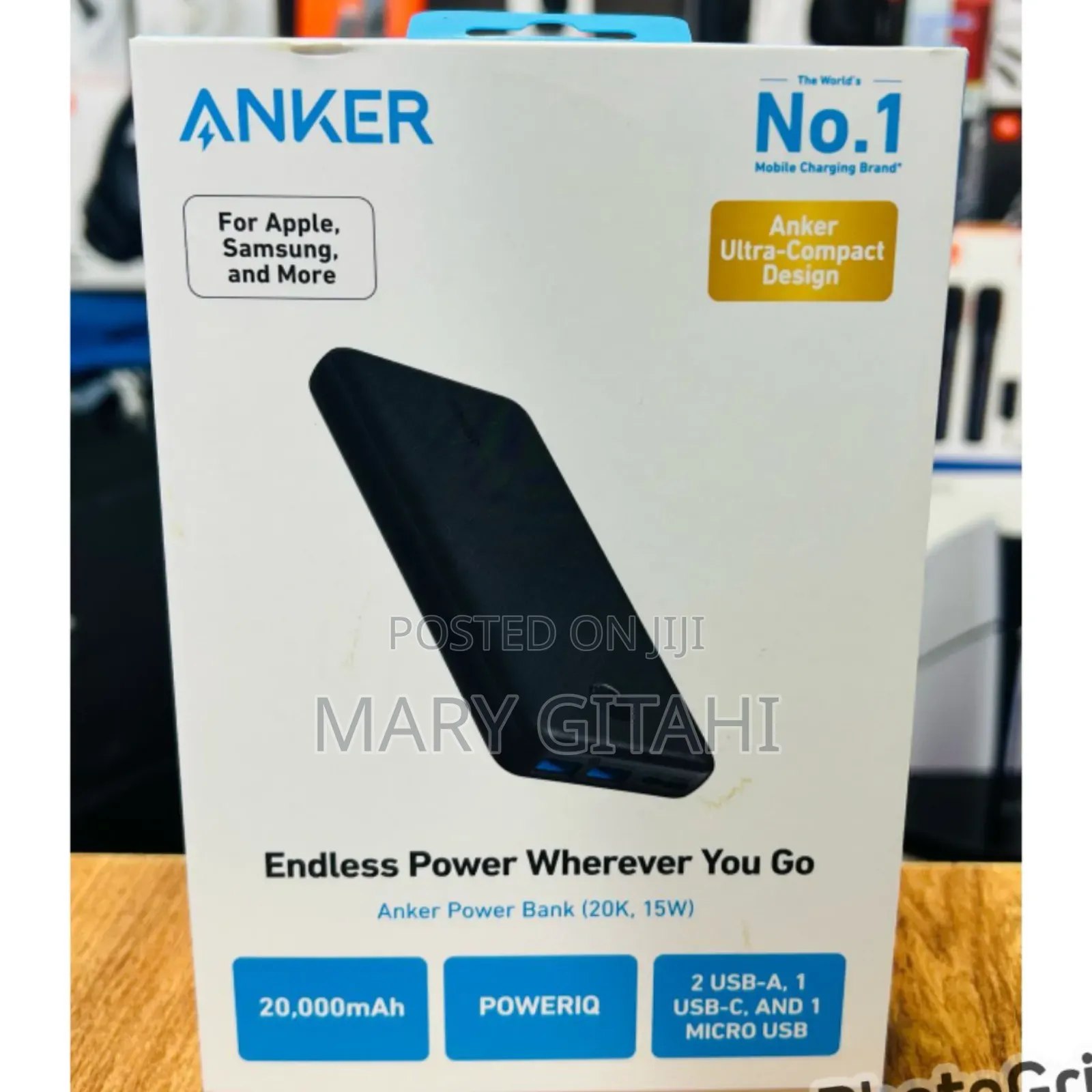 Anker Power Bank 20,000mah 15w at 