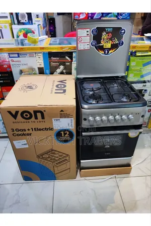 Cooker,Von 50*60 3gas + 1e Standing Cooker, 1yr Warranty