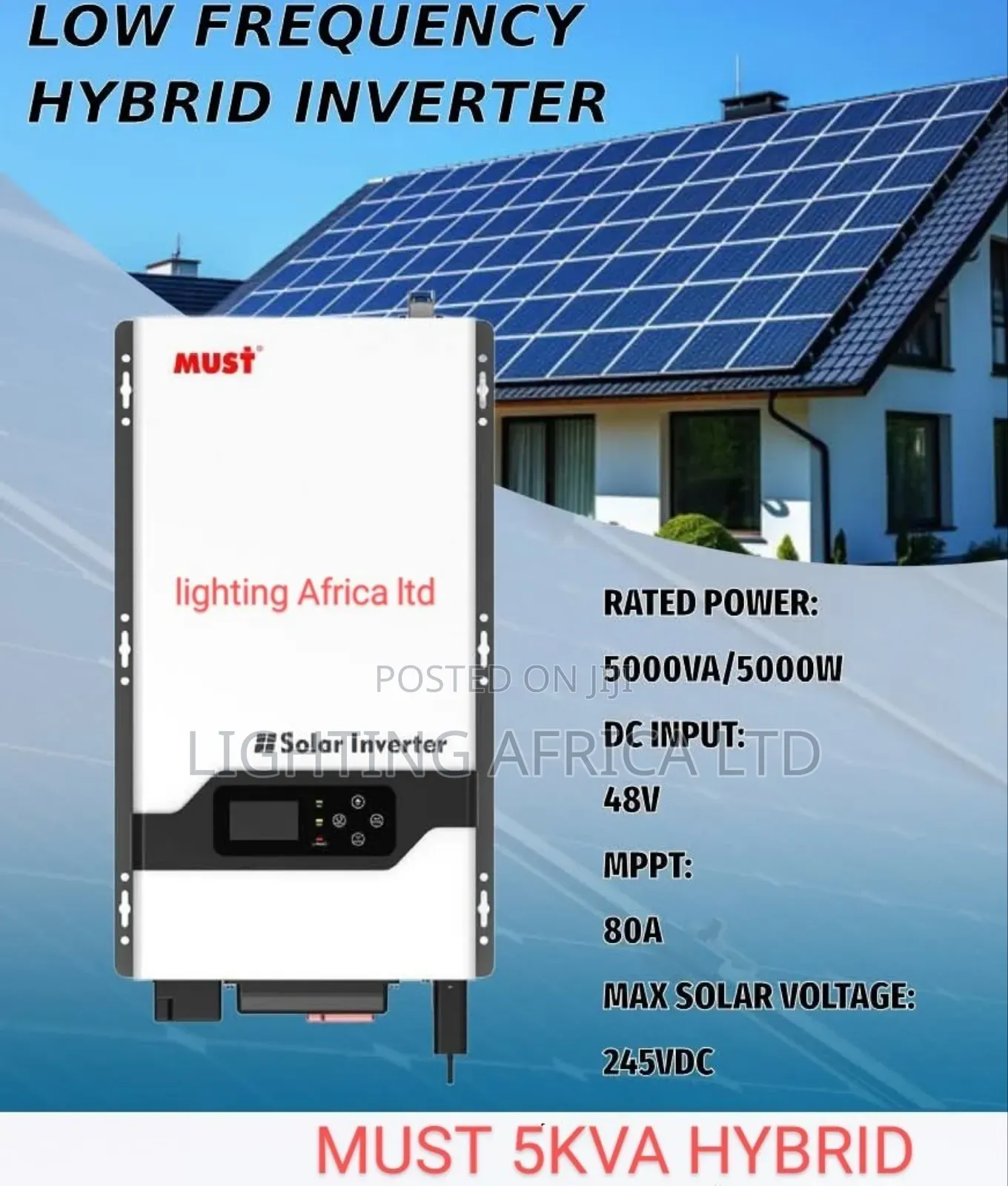 5000w/48v Low Frequency Hybrid Must Inverter