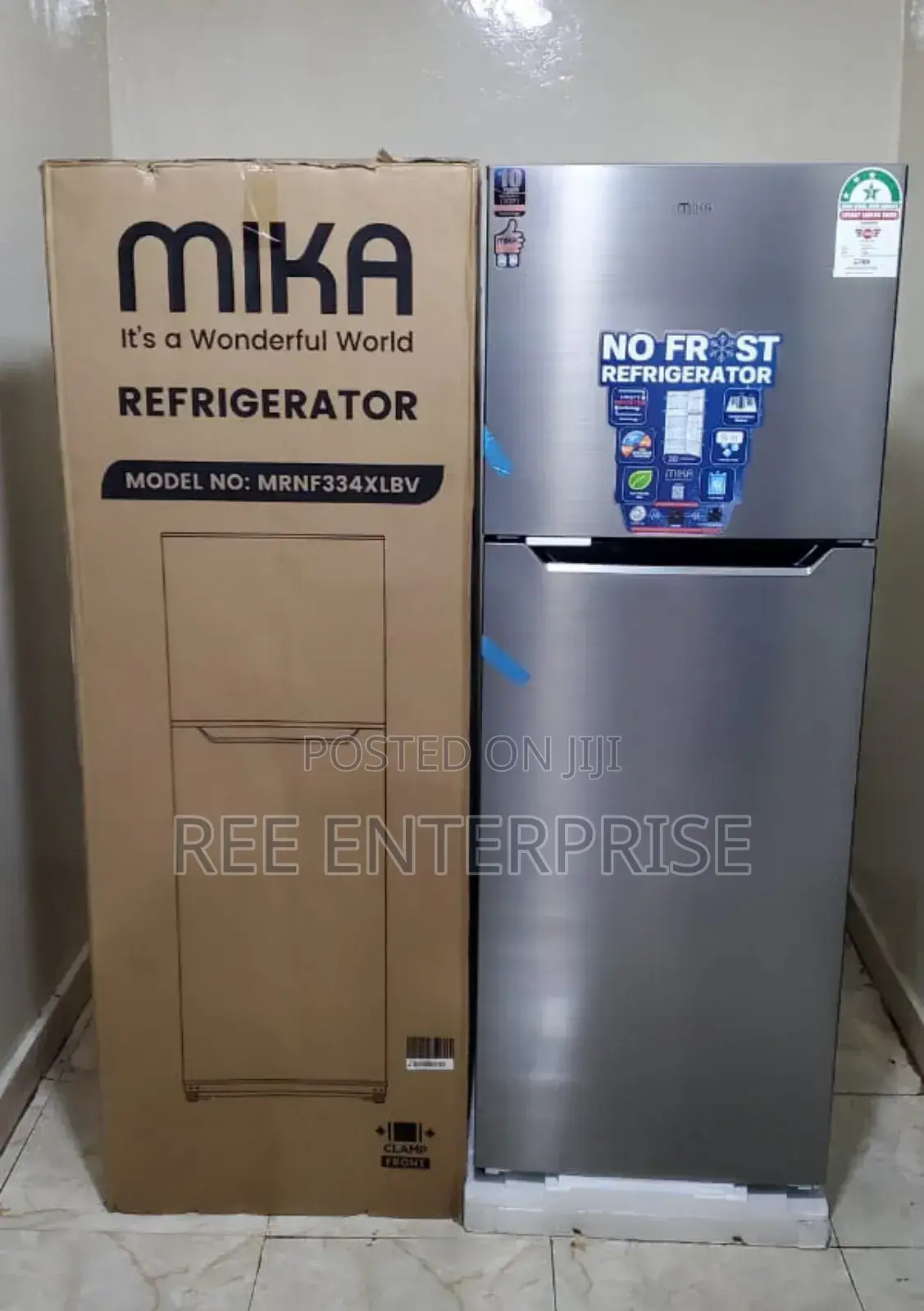 Mika 334 Litres No Frost Double Door Refrigerator