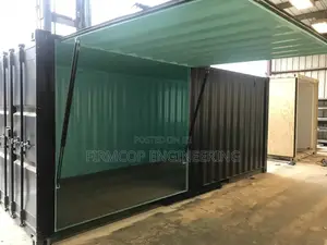 Portable Container Pop Up Shop With Projecting Door