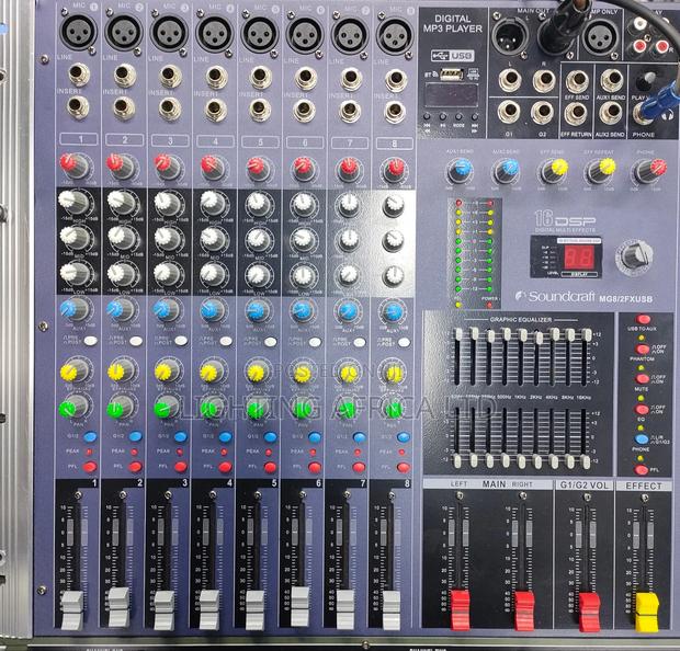 Sound Craft 8ch Plain Mixer Usb/Blue Tooth Enabled