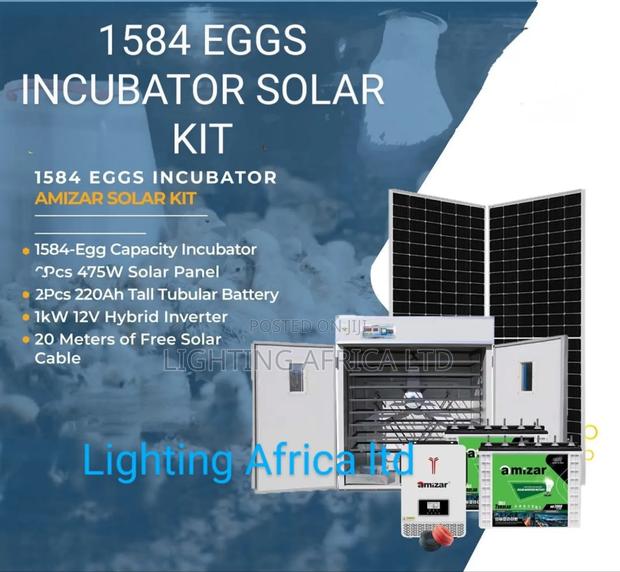 1584 Eggs Incubator Off-Grid Solar System Complete 24/7 - main view