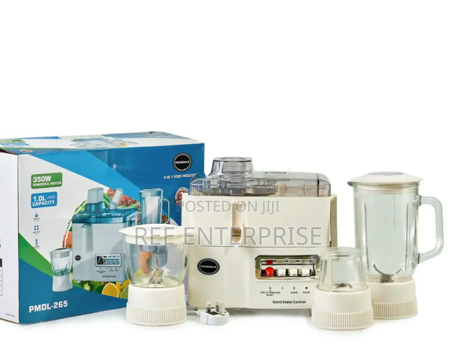 Primdale 4 in 1 Juicer -Blender-Grinder and Food Processor