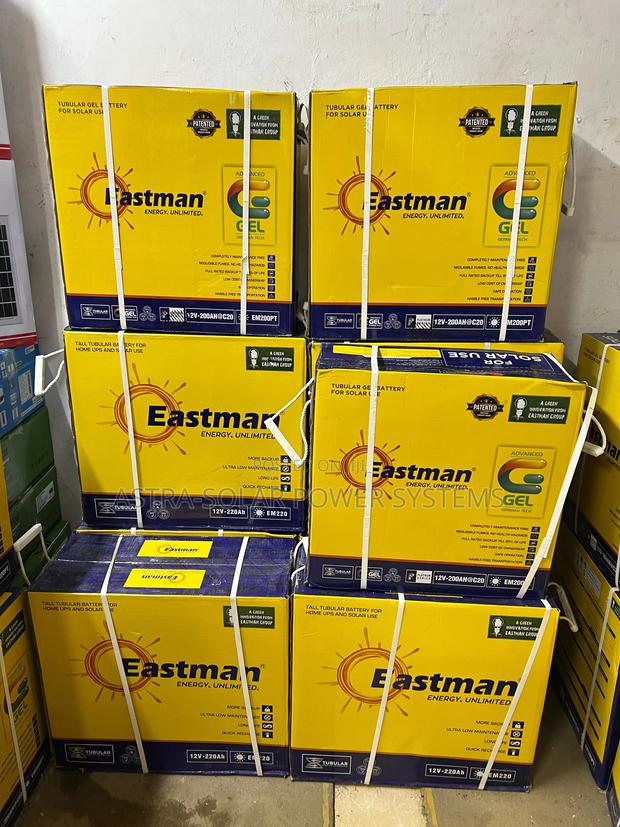 Eastman 12v 220ah Tall Tubular Flooded Lead Battery