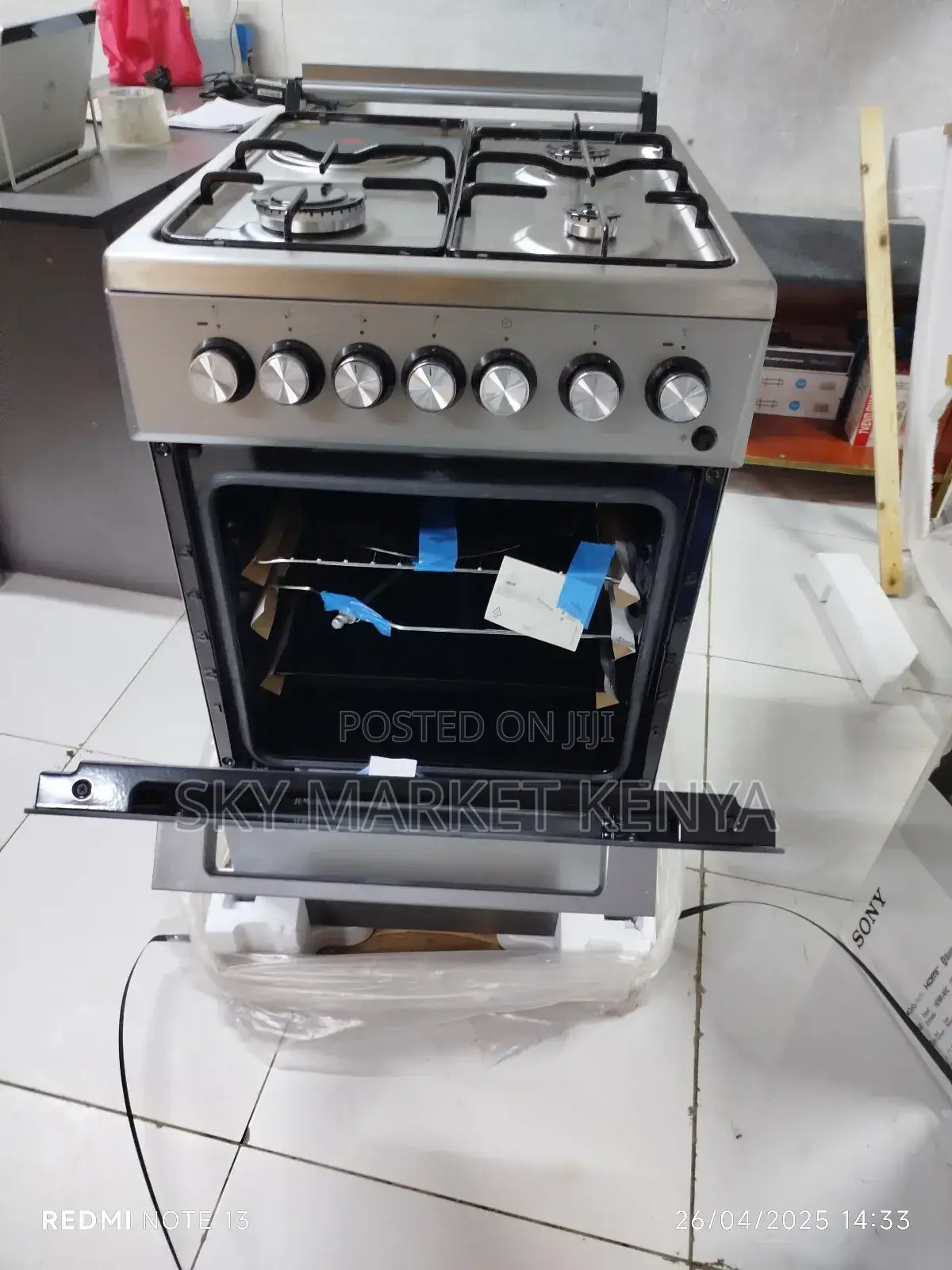 Beko Standing Cooker 50×60cm 3 Gas 1 Electric
