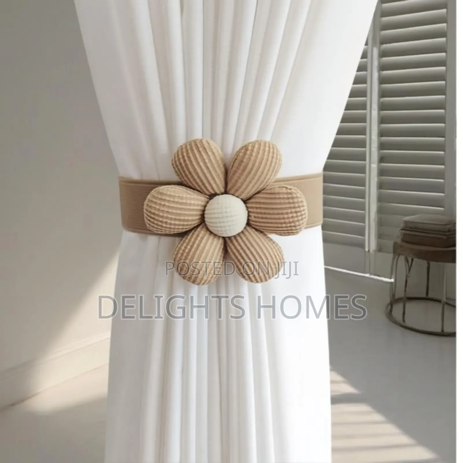 Flower Drapes Tiebacks Handwoven