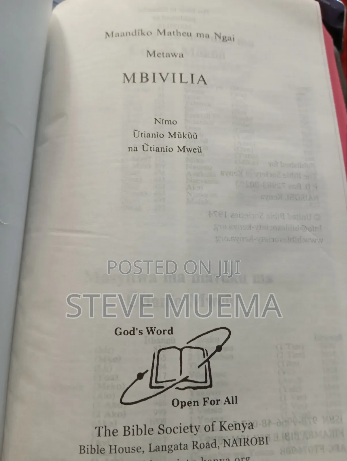 Kikamba Bible.