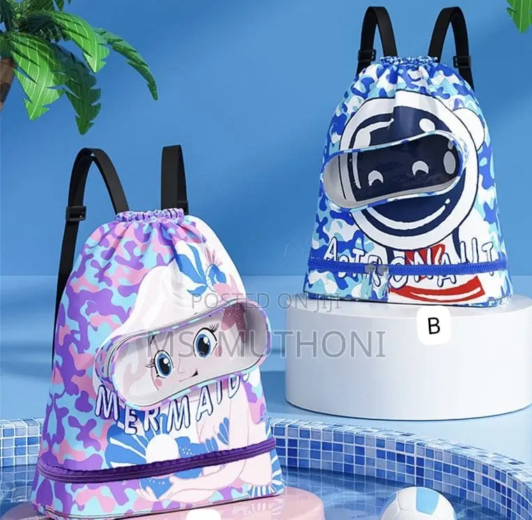 Kids Waterproof Swimming Bags With Goggles  Slot