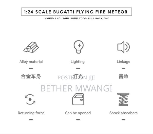 Bugatti Flying Fire Meteor Die Cast Car in Kenya - thumbnail 3