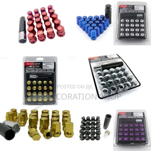 20pcs Colored Rim Lock Nuts With Flat Tip