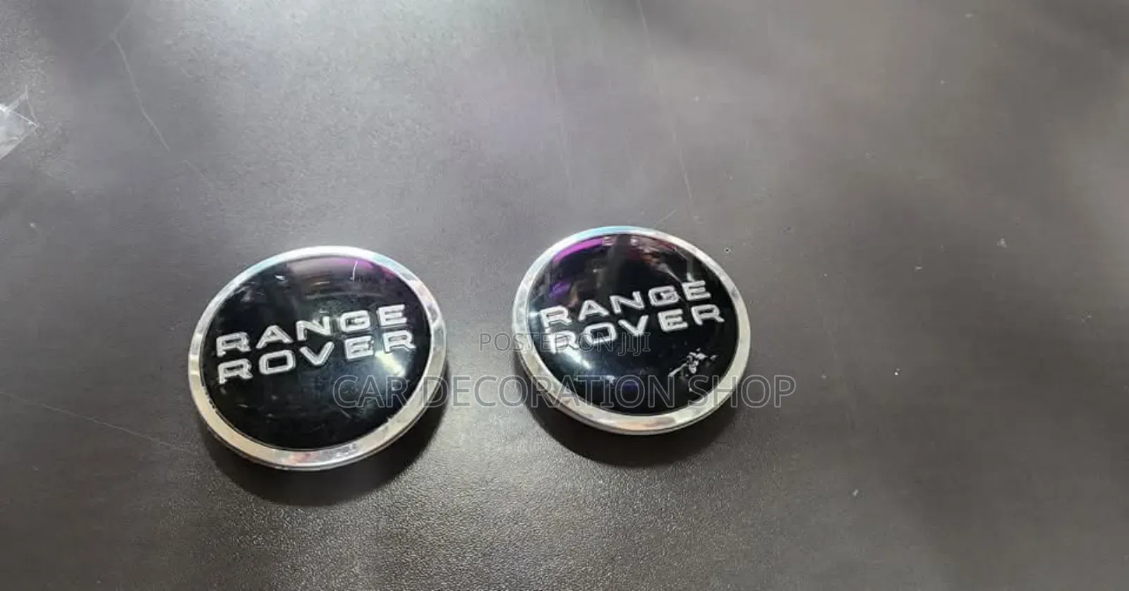 2pc Range Rover Rim Centre Caps in Black