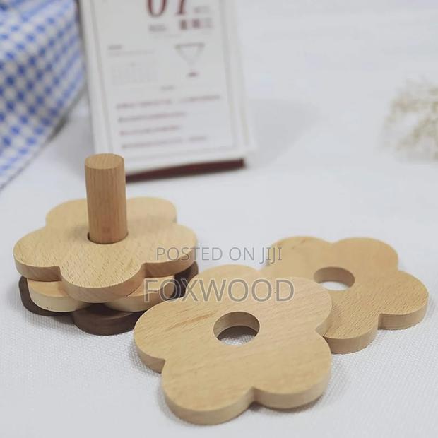 6 PCS Set Bamboo Coasters - main view