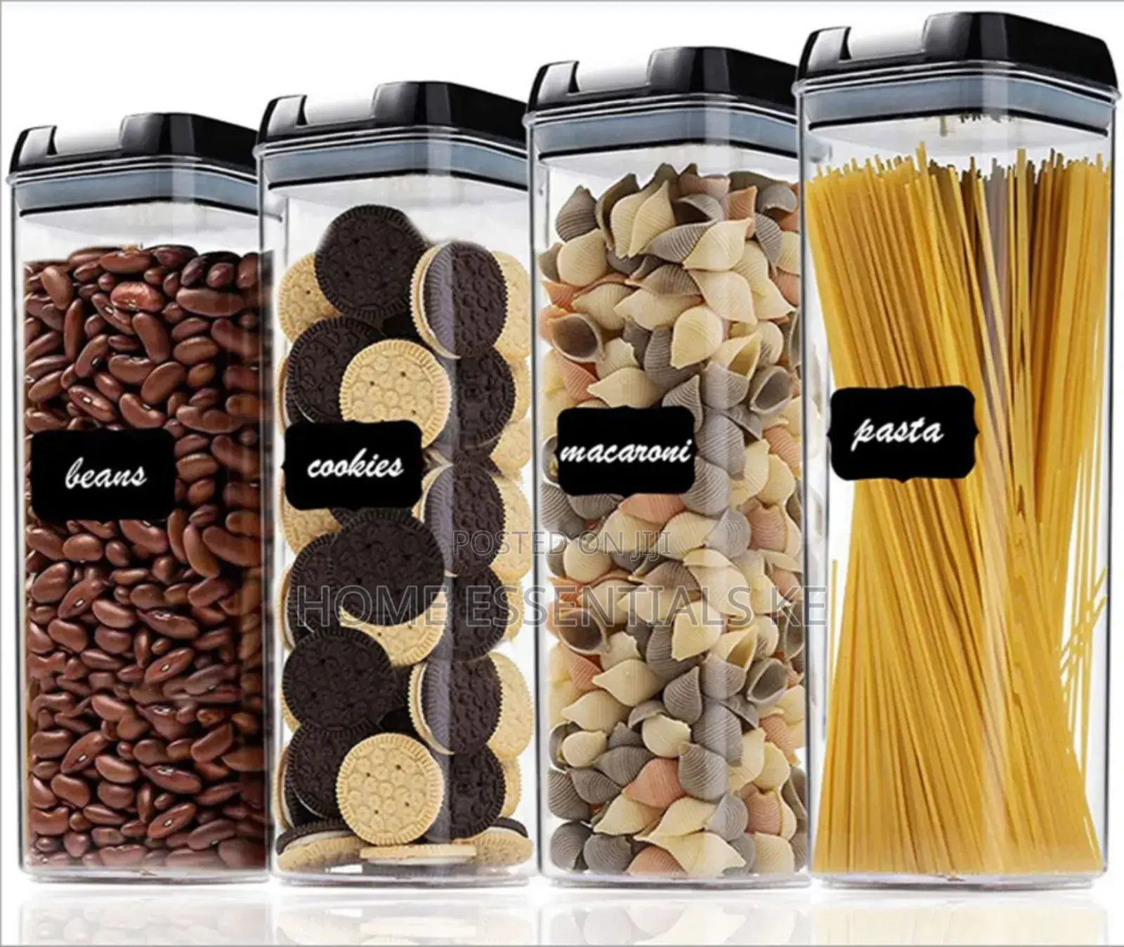 *4pcs Acrylic Cereal Food/Pantry Storage Conts 1.9l
