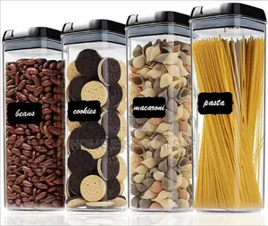 *4pcs Acrylic Cereal Food/Pantry Storage Conts 1.9l