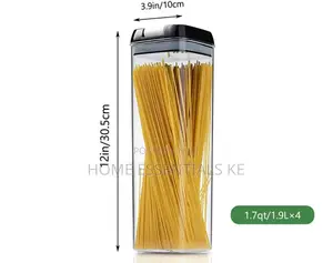 *4pcs Acrylic Cereal Food/Pantry Storage Conts 1.9l