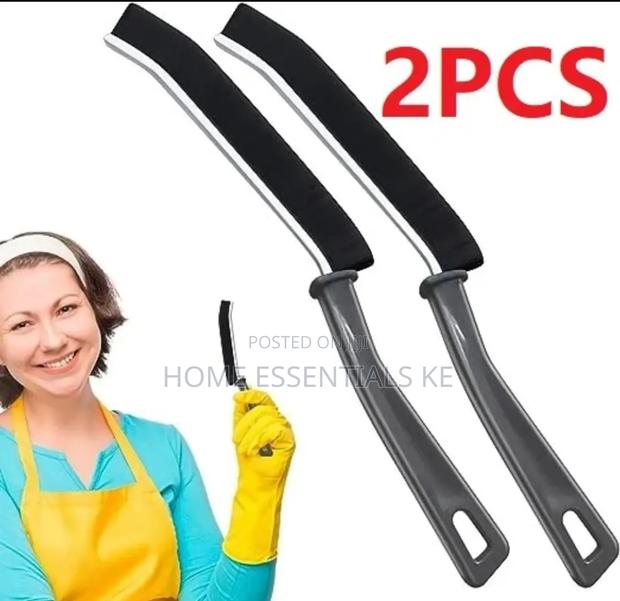 2pcs Hard Bristle Crevice Cleaning Brush
Black - main view