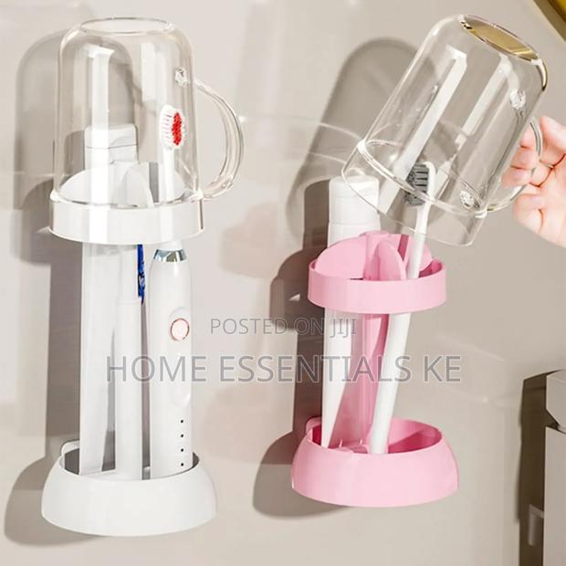 Adjustable Toothbrush Holder With Gargle Cup