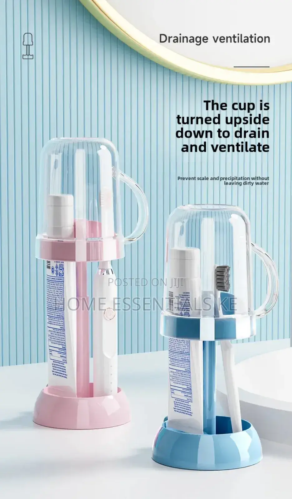 Adjustable Toothbrush Holder With Gargle Cup