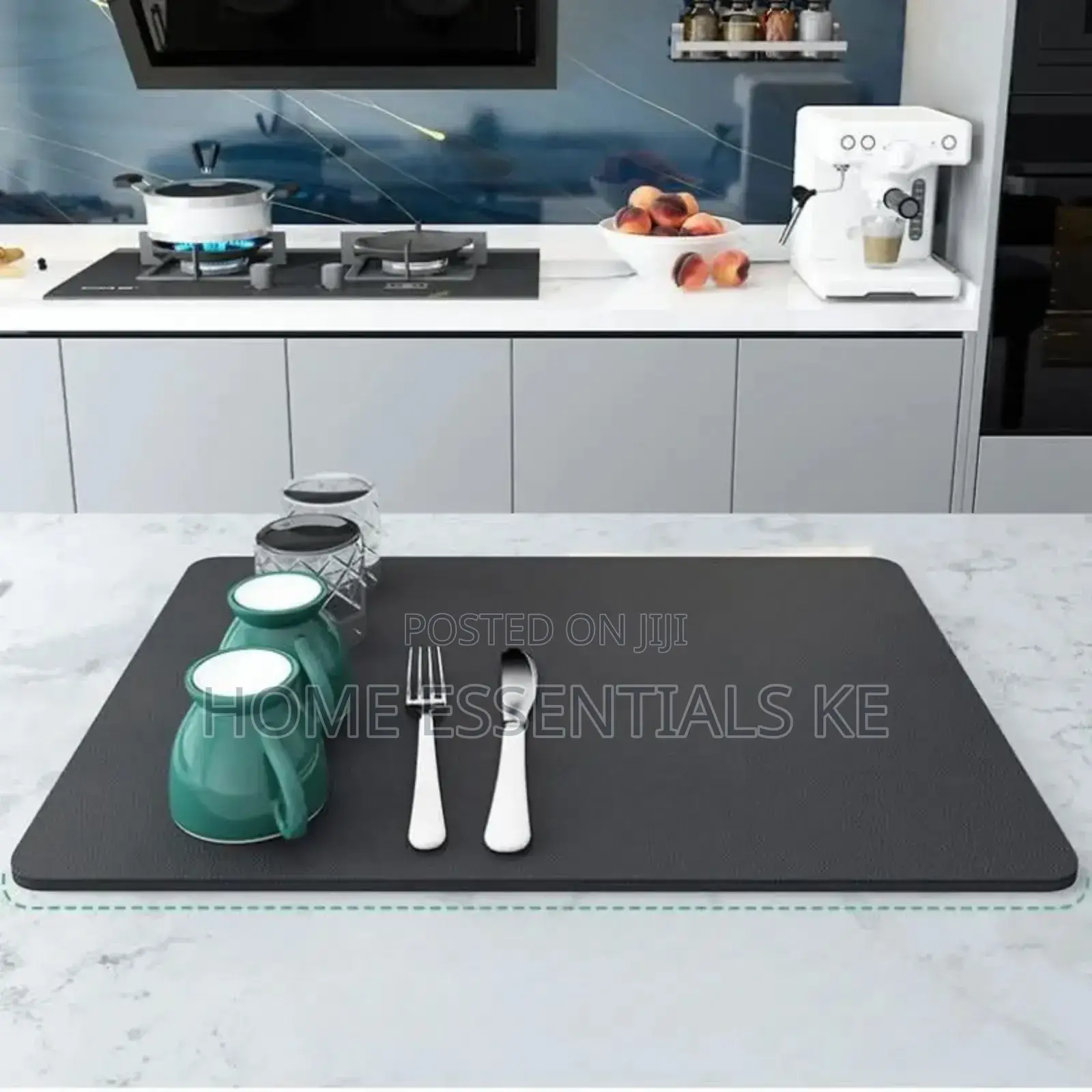 Super Absorbent Nonslip Drain Dish Drying Mat 40x80cm