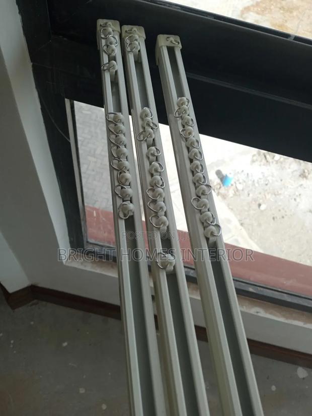Straight Single Track Curtain Rail Strong Aluminum Material
