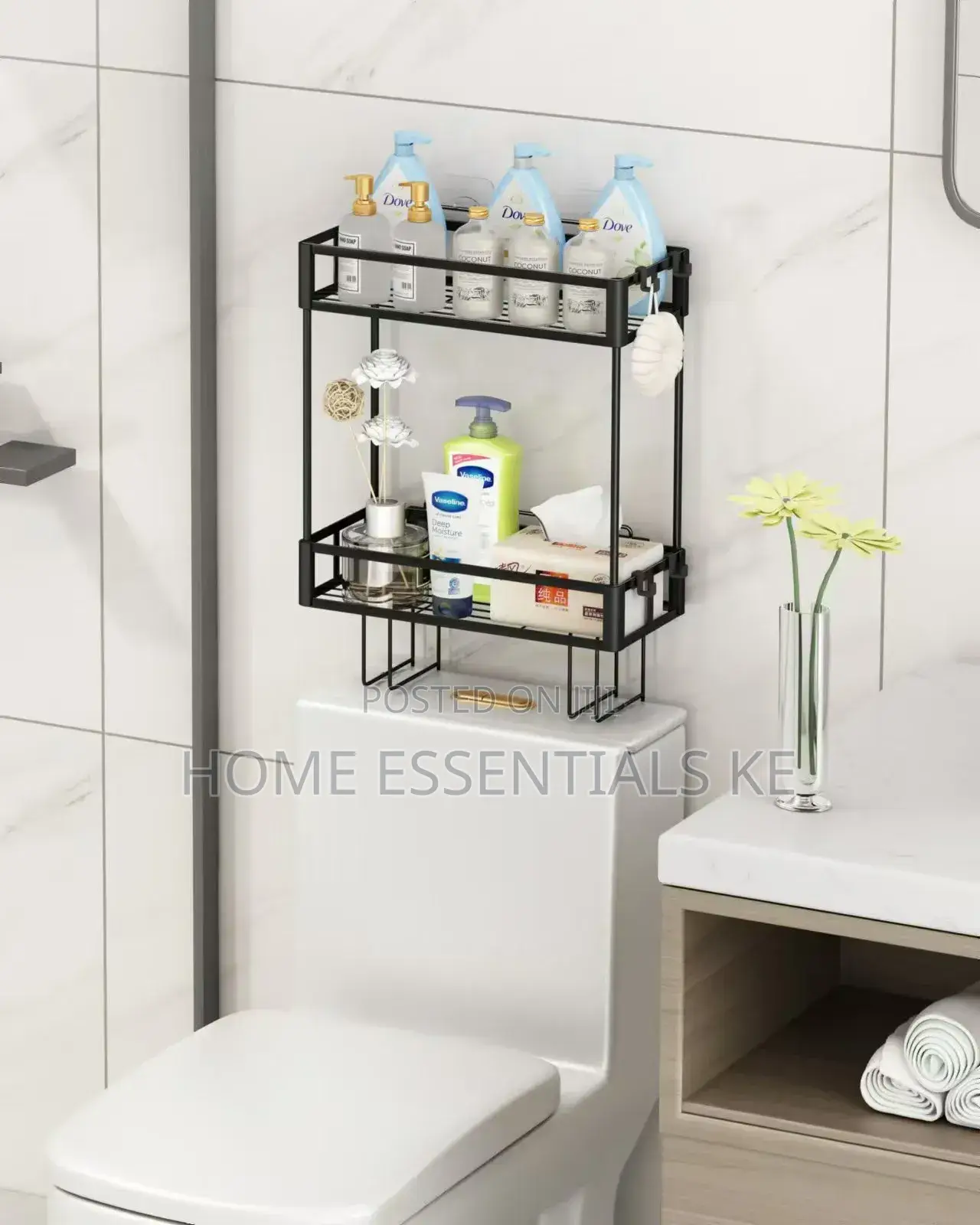 *Double Layer Over the Toilet Rack/Shelf Bathroom Organiser