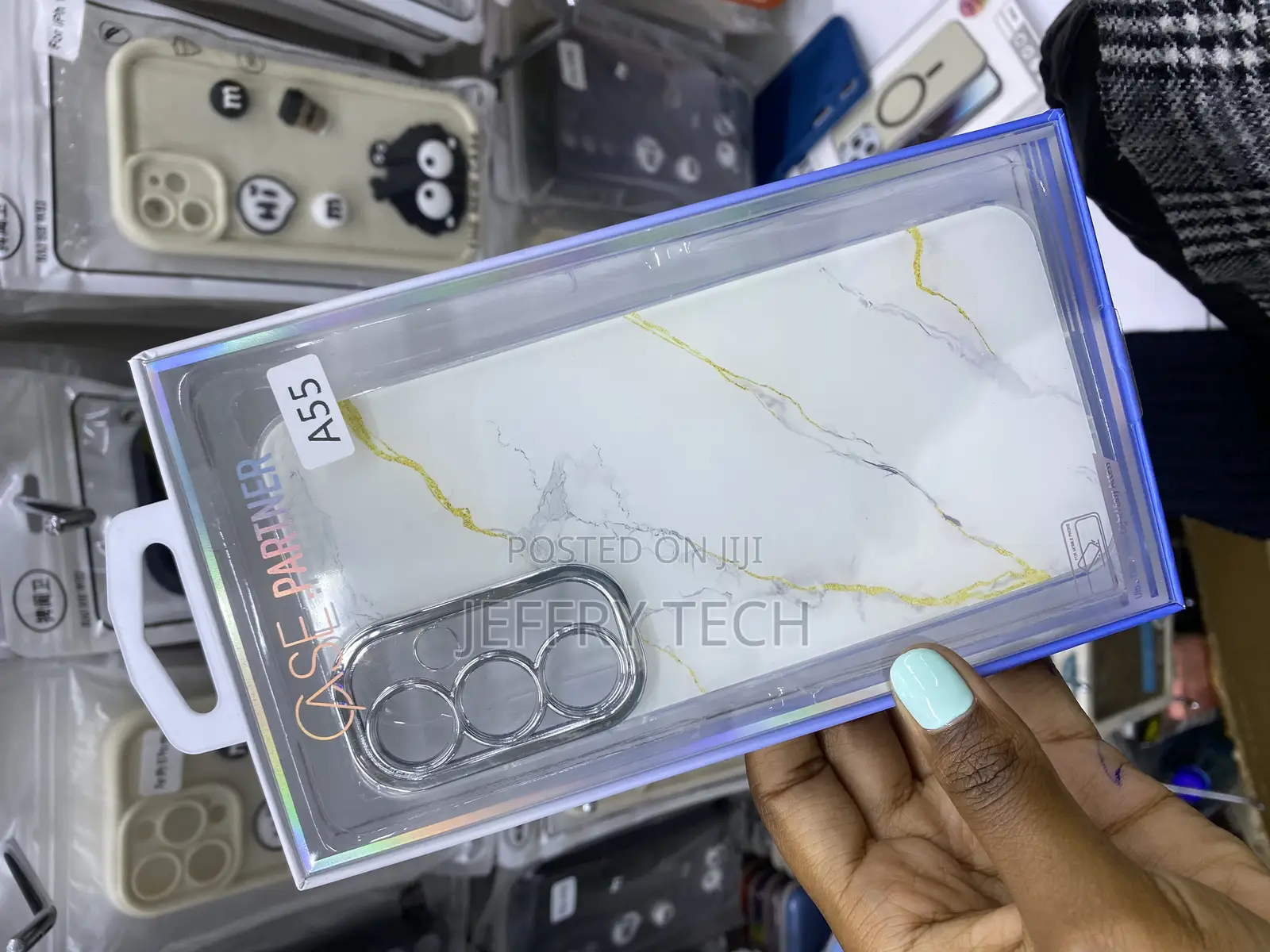 Poseidon Samsung Galaxy A55 Sparkle Marble Silicone Case